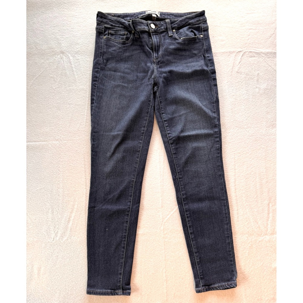 Paige Verdugo Crop Womens Size 31 Mid Rise Soft Denim Casual Pants Medium Wash‎